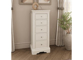 Mabel Bone Five Drawer Chest - room